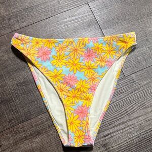 Triangl Swimwear Yellow and Pink Floral Bikini Bottom